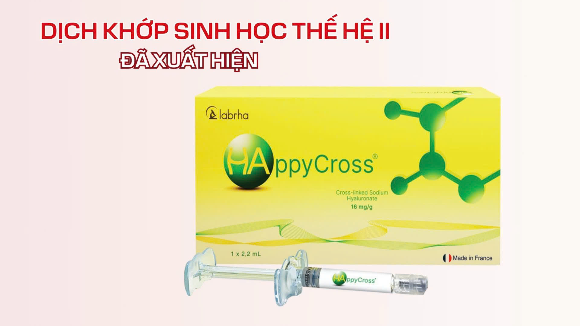 Dịch khớp sinh học thế hệ II: Cải tiến vượt trội cho sức khỏe xương khớp